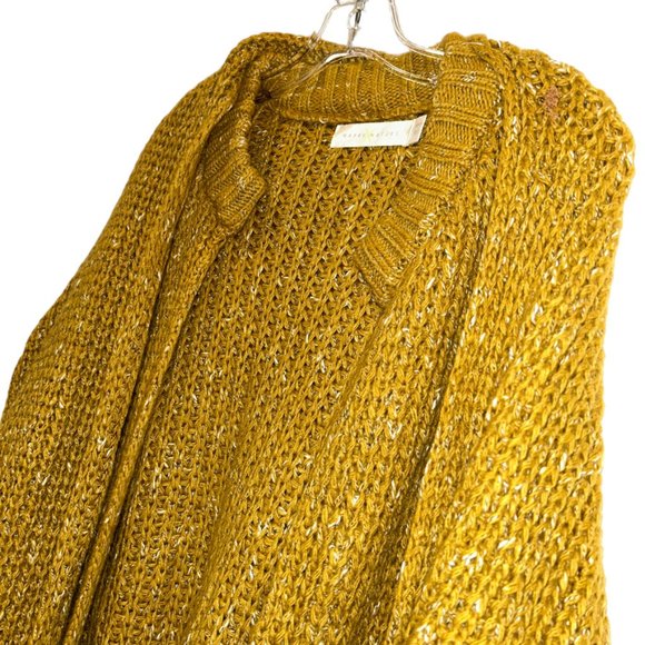 happy nature NEW NWT ochre mustard yellow long FALL duster cardigan sweater wi… - Picture 5 of 5